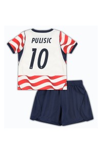 Yhdysvallat Christian Pulisic #10 Jalkapallovaatteet Lasten Kotipeliasu MM-kisat 2026 Lyhythihainen (+ Lyhyet housut)
